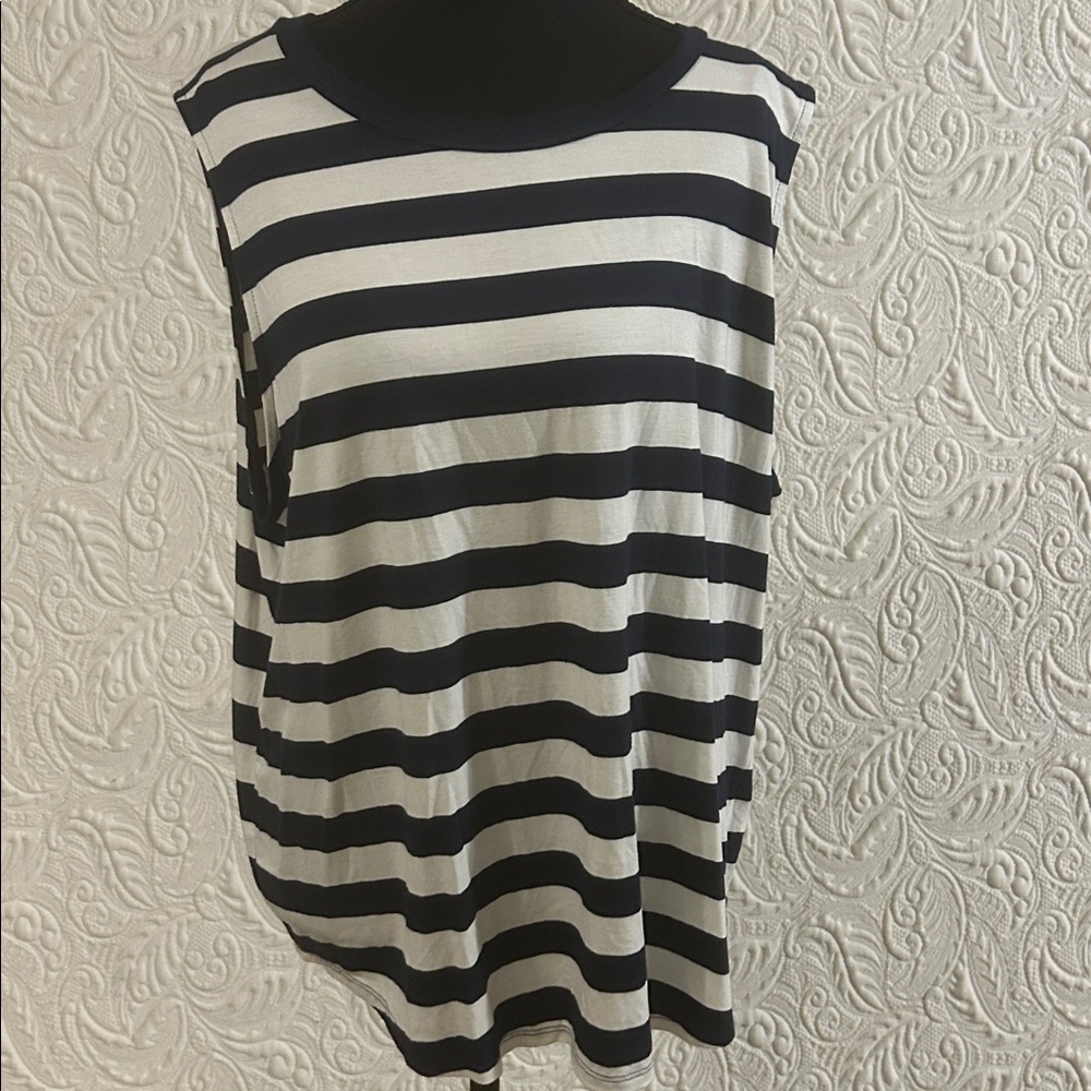 Amazon Essentials Black and White Striped Top